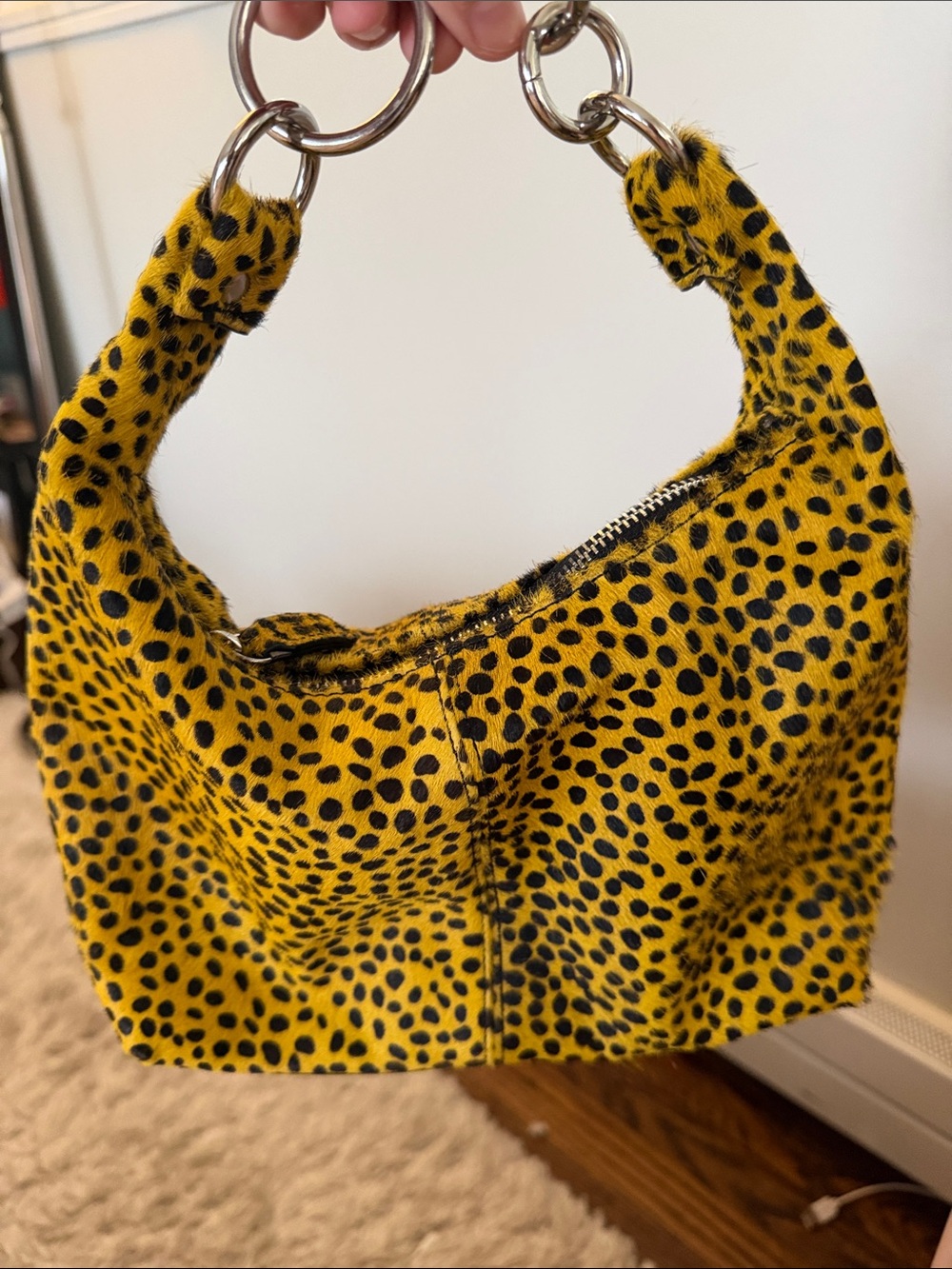 NWOT Urban Outfitters Leather Christiane Soft Calf Hair Mini Shoulder Purse Bag - Picture 4 of 4